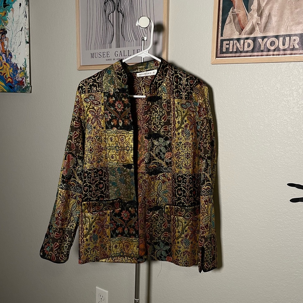 Industries B Gold Patterned Jacket